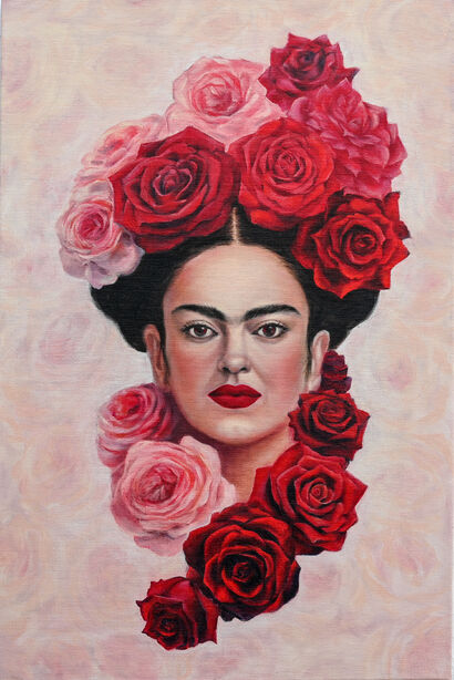 Girl in roses. - a Paint Artowrk by Tanya Shark